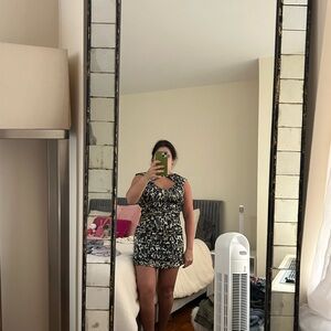 Leopard print ruched Nanette Lepore minidress